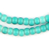 Seafoam Green White Heart Beads (7mm)