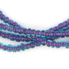 Iridescent Purple Ghana Glass Beads (2 Strands)