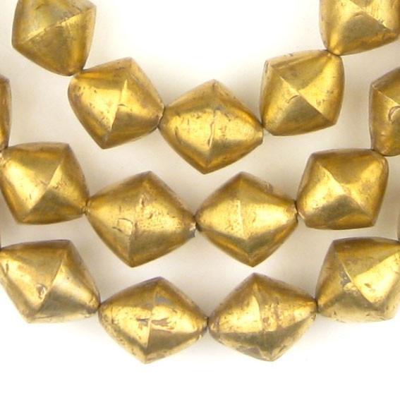 Mali Brass Bicone Beads (17x14mm) - The Bead Chest