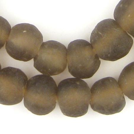 Brown Recycled Glass Beads (14mm) - The Bead Chest