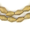 Wound Bicone Ghana Brass Beads (17x11mm)