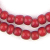 Super Jumbo Padre-Sized Cranberry White Heart Beads (9mm)