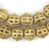Caged-Bicone Brass Filigree Beads (13x15mm)