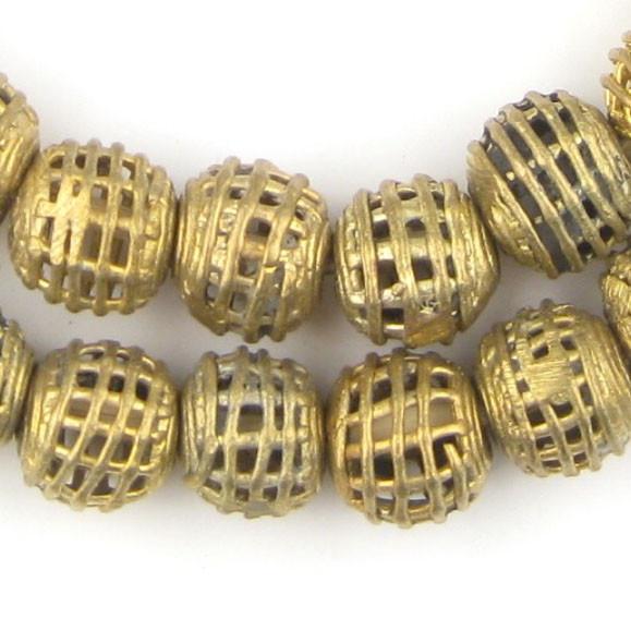 Basket-Shaped Round Brass Filigree Beads (15mm) - The Bead Chest