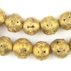 Cameroon-Style Ghana Brass Filigree Globe Beads (16mm)