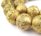 Cameroon-Style Ghana Brass Filigree Globe Beads (16mm) - The Bead Chest