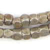Old Ethiopian Faceted Aluminum Cube Beads