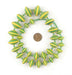 Yellow and Green Recycled Paper Beads from Uganda (Large) - The Bead Chest