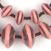 Pink & Black Recycled Paper Beads (Large)