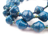Teal Recycled Paper Beads from Uganda - The Bead Chest