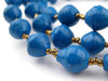 Dark Blue Recycled Paper Beads from Uganda - The Bead Chest
