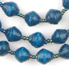 Teal Recycled Paper Beads from Uganda