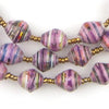 Rainbow Purple Recycled Paper Beads from Uganda