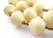 Cream White Recycled Paper Beads from Uganda - The Bead Chest