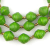 Green Recycled Paper Beads from Uganda