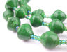 Dark Green Recycled Paper Beads from Uganda - The Bead Chest