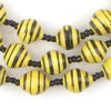 Bumblebee Yellow Recycled Paper Beads from Uganda