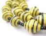 Bumblebee Yellow Recycled Paper Beads from Uganda - The Bead Chest