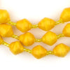 Sunshine Yellow Recycled Paper Beads from Uganda