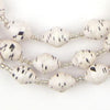 Speckled White Recycled Paper Beads from Uganda