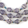 Purple and White Recycled Paper Beads from Uganda