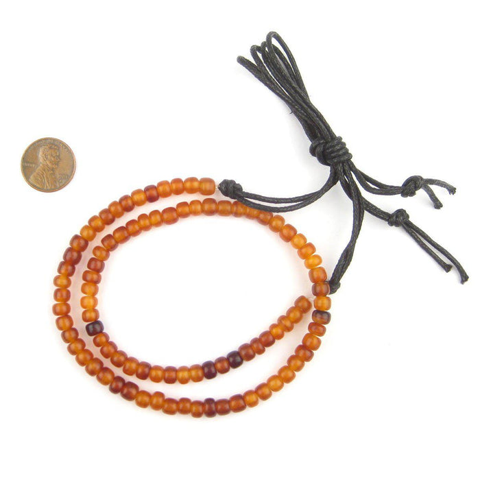 Amber Cylindrical Horn Beads (6mm) - The Bead Chest