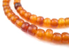 Amber Cylindrical Horn Beads (6mm) - The Bead Chest