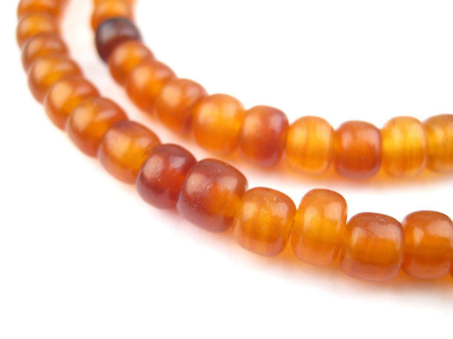 Amber Cylindrical Horn Beads (6mm) - The Bead Chest