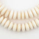 Saucer White Bone Beads (9mm) - The Bead Chest