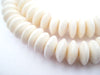 Saucer White Bone Beads (9mm) - The Bead Chest