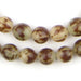 Brown & White Splotch Natural Seed Beads (12mm) - The Bead Chest