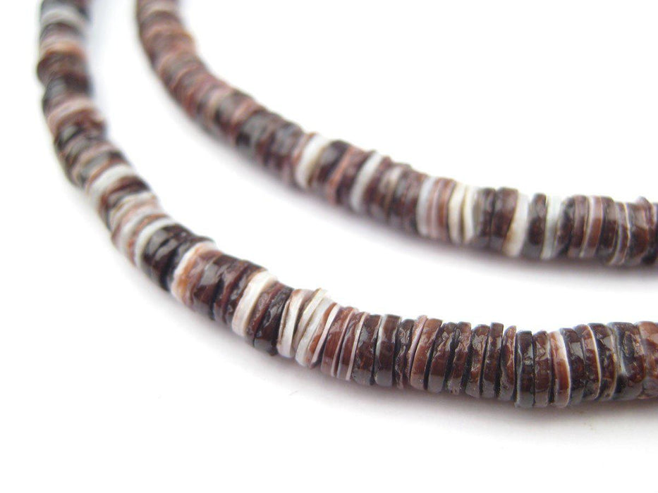Oyster Natural Shell Heishi Beads (5mm) - The Bead Chest