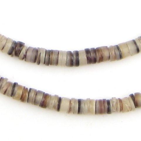 Brown Natural Shell Heishi Beads (5mm) - The Bead Chest