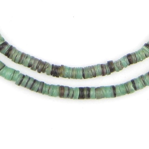 Fern Green Natural Shell Heishi Beads (5mm) - The Bead Chest