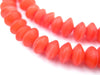 Red Natural Saucer Seed Beads (8mm) - The Bead Chest