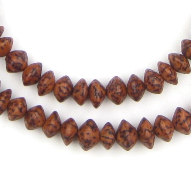 Vintage Brown Natural Saucer Seed Beads (10mm) - The Bead Chest