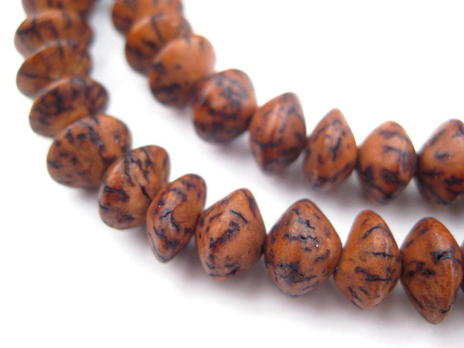 Vintage Brown Natural Saucer Seed Beads (10mm) - The Bead Chest