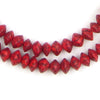 Coral Red Natural Saucer Seed Beads (10mm)