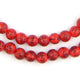 Coral Red Natural Round Seed Beads (10mm) - The Bead Chest