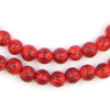 Coral Red Natural Round Seed Beads (10mm)