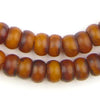 Tibetan Vintage-Style Amber Resin Prayer Beads (15mm)