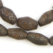 Mauritanian Inlaid Ebony Wood Bicone Beads (26x15mm) - The Bead Chest