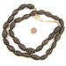 Mauritanian Inlaid Ebony Wood Bicone Beads (26x15mm) - The Bead Chest