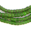 Small Watermelon Green Chevron Beads