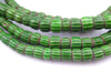 Small Watermelon Green Chevron Beads - The Bead Chest