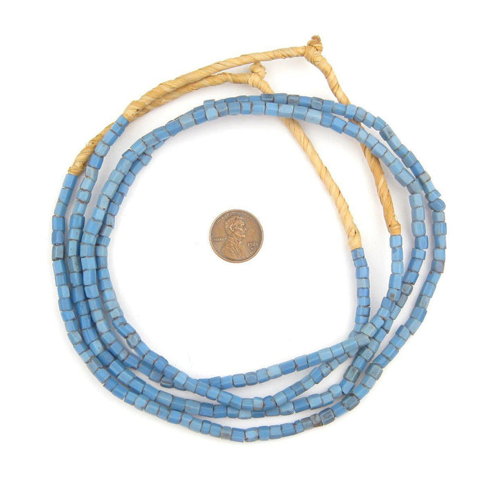Old Blue Bamiko Glass Beads - The Bead Chest