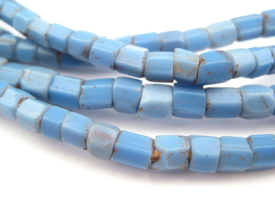Old Blue Bamiko Glass Beads - The Bead Chest
