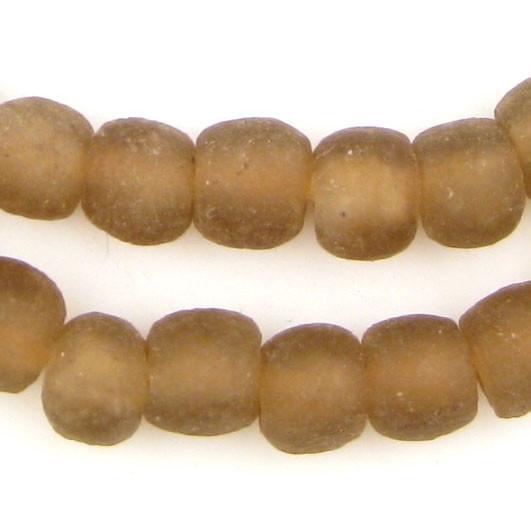 Mocha Brown Recycled Glass Beads (11mm) - The Bead Chest