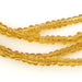 Clear Amber Ghana Glass Beads (2 Strands) - The Bead Chest