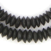 Midnight Black Ashanti Glass Saucer Beads